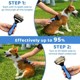 KM-809B OZARK PET Dog Brush Cat Deshedding Dematting Tools #2