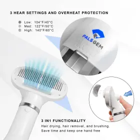 703674763232 PALSGEM Dog Hair Dryer Pet Blower Wit #3