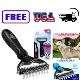 705353175244 PAT YOUR PET Shedding Brush Dogs Cats Double