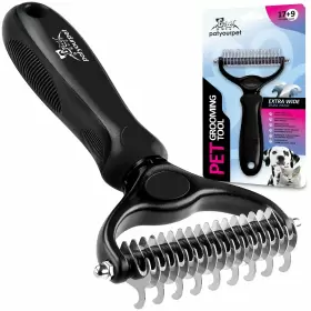 860007497568 PAT YOUR PET Deshedding Dog Brush Double Rake