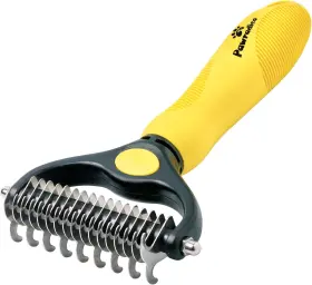 445011875804 PAWRADISE Deshedding Dog Brush Double Pet Hair