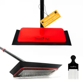 198168735909 PAWSHI PET Hair Carpet Rake Removes Stubborn Fur