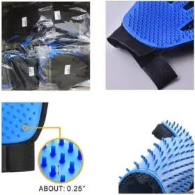 745746959587 PAZONE Pet Cleaning Brush Glove Massage Hair Ele #3