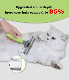 930758600358 DOG Brush Deshedding Pet Tool Cats Reduces Shed #3