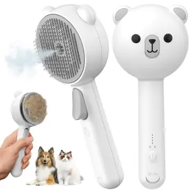 RK36 PECAIT Cat Steam Brush Cleaning Pet Spray Hair Removal