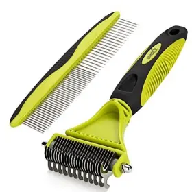 600686216544 PECUTE Pet Dematting Tool Pack Double Undercoat