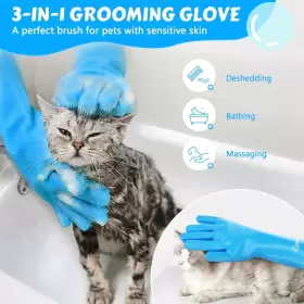 PGT-GG01 PECUTE Pet Gloves Heat Cat Bathing High Density #2