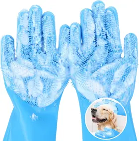 PGT-GG02 PECUTE Pet Gloves Silicone Heat Finger Bath Massage
