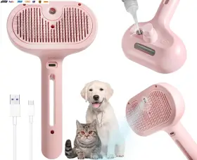 313034519531 PET Spray Cat Brush Shedding Hair Removal Comb