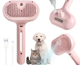445042729732 PET Spray Cat Brush Shedding Hair Removal Comb