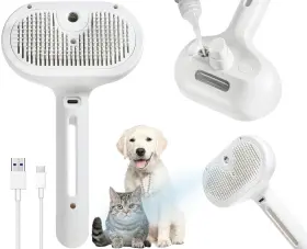 445044792789 PET Spray Cat Brush Shedding Hair Removal Comb