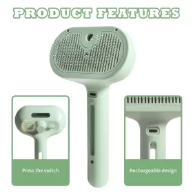 711181449150 PET Spray Cat Brush Shedding Hair Removal Comb #3