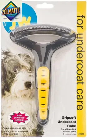 65005 PET COMPANY Gripsoft Undercoat Rake Dog Brush