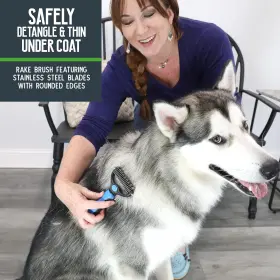 8751 PET CRAFT SUPPLY Dog Rake Undercoat Brush Deshedding #3