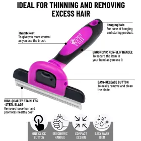 608028378592 PET PULL Deshedding Tool Cleaning Brush Hair #3