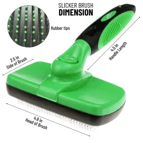 608028378646 PET PULL Cleaning Slicker Brush Cat Dog Coat #2