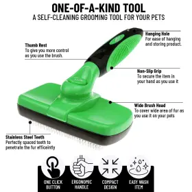 608028378646 PET PULL Cleaning Slicker Brush Cat Dog Coat #3