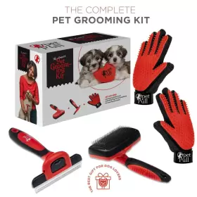 682863346992 PET PULL Brush Dogs Cats Shedding Control #2
