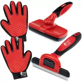 682863346992 PET PULL Brush Dogs Cats Shedding Control