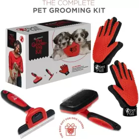 744759317759 PET PULL Brushes Dogs Cats Shedding Hair Kit #2
