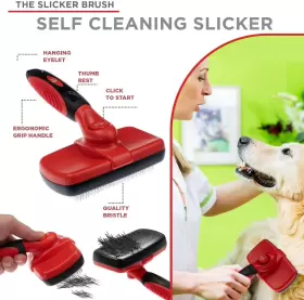 744759317759 PET PULL Brushes Dogs Cats Shedding Hair Kit #3