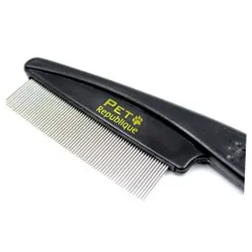 648676998872 PET REPUBLIQUE Dog Cat Flea Comb Flexible Pins