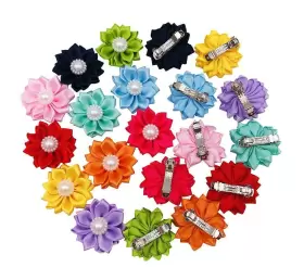 711978055052 PET SHOW Flower Dogs Hair Bows French Barrette