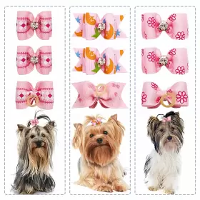 739810903491 PET SHOW Styles Cat Puppy Topknot Dog Hair Bows #2