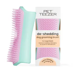 060926680453 PET TEEZER Tangle Shedding Dog Brush Bath