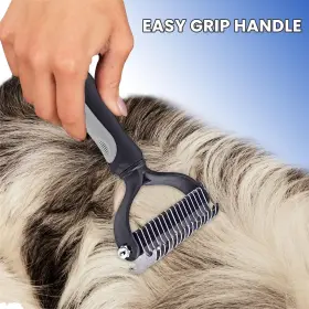 810124351571 PETACARE Pet Double Brush Undercoat Rake Furever #2
