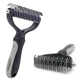 810124351571 PETACARE Pet Double Brush Undercoat Rake Furever