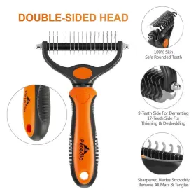 671072999990 PETEOLA Dog Cat Comb Pet Massage Deshedding Tool #2