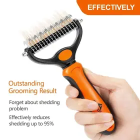 671072999990 PETEOLA Dog Cat Comb Pet Massage Deshedding Tool #3