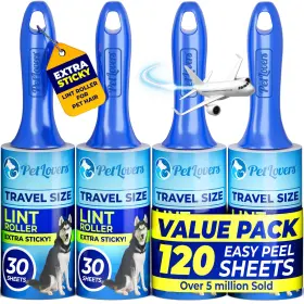 Petlovers 850015393006 Extra Sticky Lint Roller Mega Value Set For Pet Hair Removal And