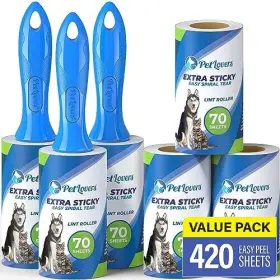 868928000492 PETLOVERS Lint Rollers Pet Hair Sheets Remover