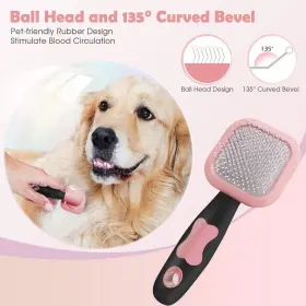 769129481014 PETPAWJOY Slicker Brush Dog Gently Cleaning Pin #2