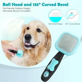 790795924758 PETPAWJOY Slicker Brush Dog Gently Cleaning Pin #2