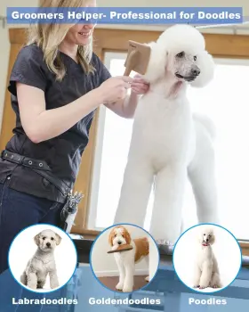 976736910057 PETQUEEN Dog Slicker Brush Doodles Poo #2