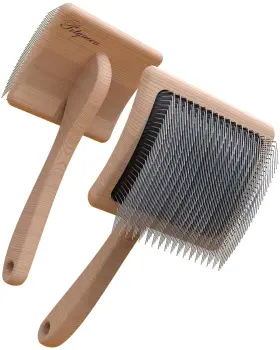 976736910057 PETQUEEN Dog Slicker Brush Doodles Poo