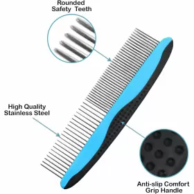 3374 PETS FIRST Set Combs Dogs Cats Anti Slip Grip #2
