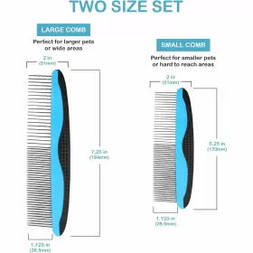 3374 PETS FIRST Set Combs Dogs Cats Anti Slip Grip #3