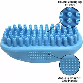 PF-3373 PETS FIRST Bath Massaging Brush Dogs Cats Rubber Comb #2