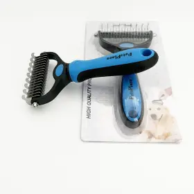734071372987 PETS PLAZA Rake Double Dematting Undercoat Brush