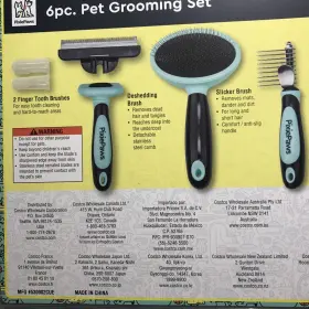 1687042 PIXIEPAWS Pet Set Dematting Comb Deshedder Nail Brush #3