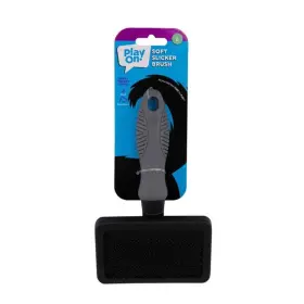 Play On 3018305 Metal Pin Soft Slicker Dog Grooming Brush Large