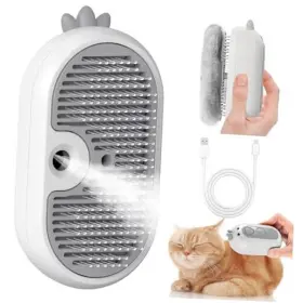 RK35-W-N POIIOPY Cat Steam Brush Release Rechargeable Pet