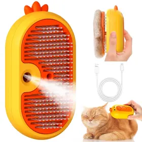 RK35-Y-N POIIOPY Cat Steam Brush Release Rechargeable Pet