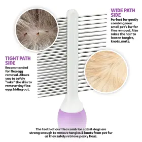 313098447474 POODLE PET Comb Massaging Fur Detangling Pins #3