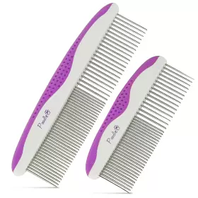 313113659639 POODLE PET Dog Combs Pack Steel Easily Remove