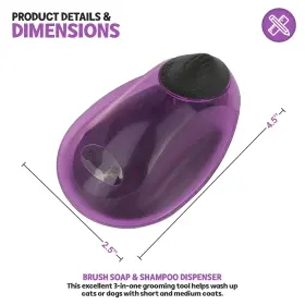 744111003214 POODLE PET Dog Brush Shampoo Dispenser Tool Hai #2